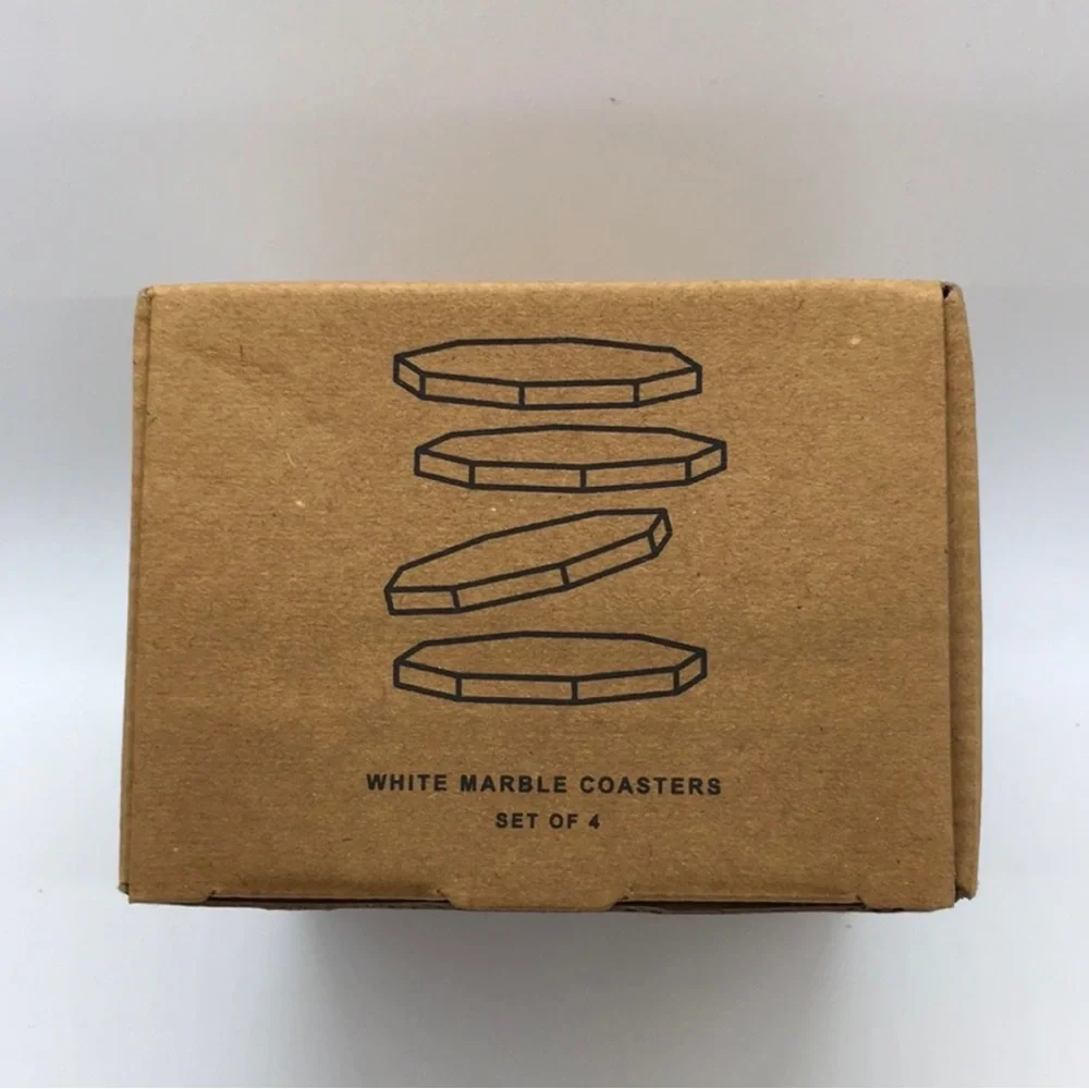 Zeal Living Marble Geo Coasters - Set of 4